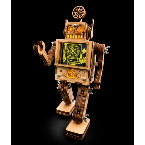 unique robot design object with light and sound