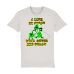 Coffee and Cream Beastie Boys inspired graphic t-shirt with moka pot and coffee cup illustration in organic cotton unisex fit