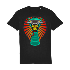 Detroit Cobras graphic t-shirt with cobra car design in organic cotton unisex fit