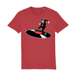 Rude Boy ska graphic t-shirt with dancing figure on vinyl record in organic cotton unisex fit