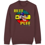 Big Bad Wolf graphic sweater with retro cartoon wolf illustration in relaxed unisex fit