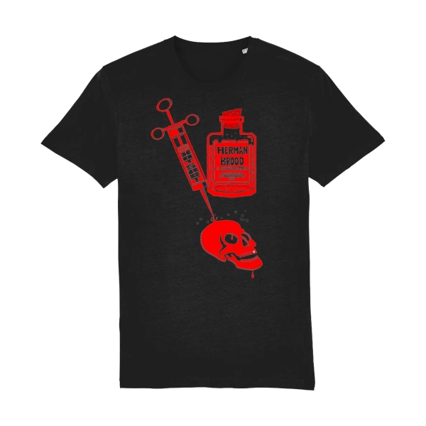 Herman Brood graphic t-shirt in black organic cotton unisex fit by Kootje Boef