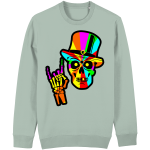 Sweatshirt rock and roll skull