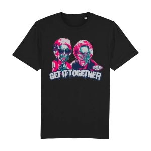 Beastie Boys Get It Together graphic t-shirt with colorful grandma illustration in organic cotton unisex fit