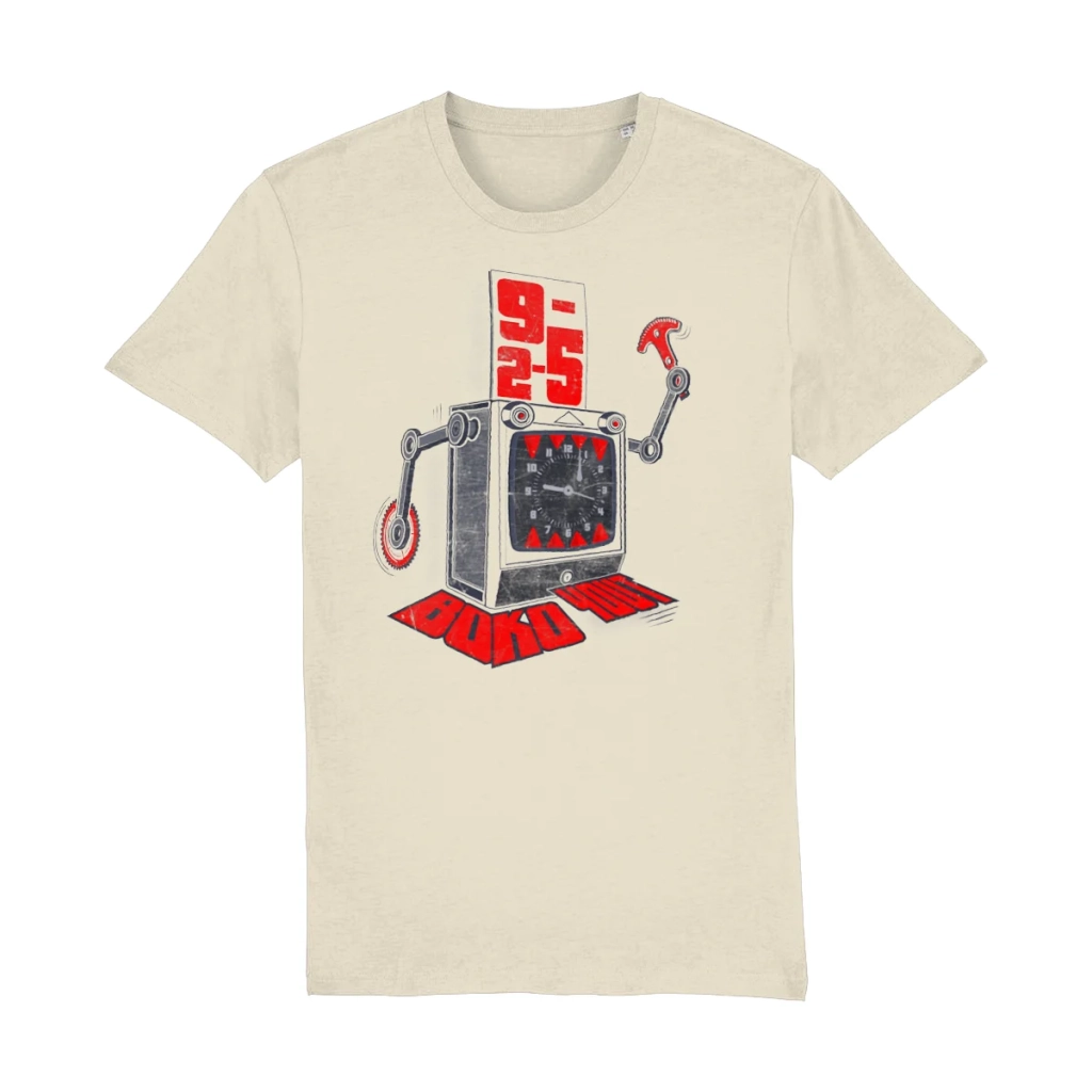 Boko Yout 9-2-5 inspired t-shirt in organic cotton with Swedish alternative music graphic print