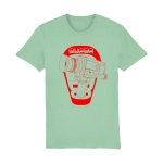 Super 8 camera t-shirt with Minolta Autopak-8 D6 inspired graphic on organic cotton unisex tee
