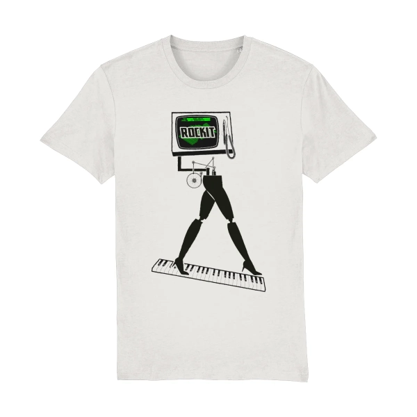 Herbie Hancock Rockit T-shirt in organic cotton with robotic electro music graphic design