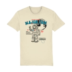 David Bowie graphic t-shirt with vintage toy robot inspired by Space Oddity in organic cotton unisex fit